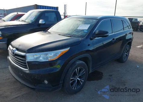 2016 Toyota Highlander Xle z USA, uszkodzony, nr VIN 5TDKKRFH9GS505949